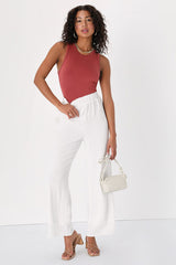 Always Easygoing Rusty Rose Sleeveless Bodysuit