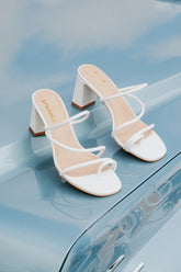 Kaylah White High Heel Sandals