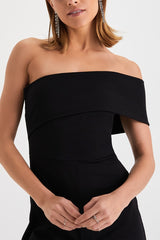 Transcend Time Black One-Shoulder Jumpsuit