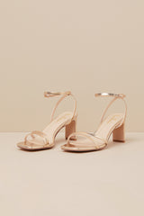 Loxley Gold Ankle Strap High Heel Sandals