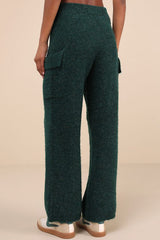 Signature Sunday Dark Green Knit Sweater Pants