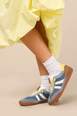 Verdict Blue Multi Suede Leather Lace-Up Sneakers