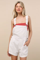 Averley White Eyelet Embroidered Shortalls