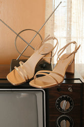 Loxley Gold Ankle Strap High Heel Sandals