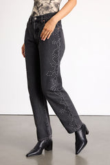 501 '90s Washed Black Rhinestone Mid-Rise Straight Leg Jeans