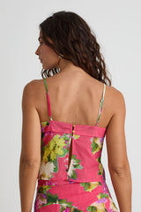 Tova Hot Pink Multi Floral Cami Top