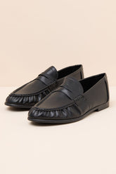 Carlton Black Ruched Loafers