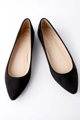 Holly Black Suede Flats