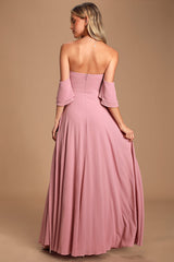 Abbington Dusty Lavender Off-the-Shoulder Maxi Dress