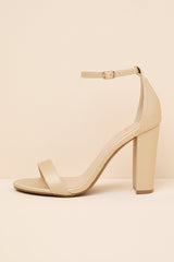 Taylor Gold Ankle Strap Heels