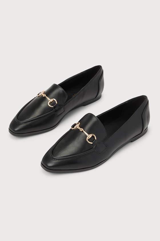 Margote Black Horsebit Loafers