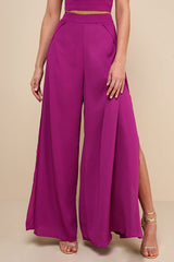 Out Tonight Magenta Two-Piece Jumpsuit