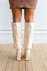 Lorlia Almond Square Toe Knee High Boots