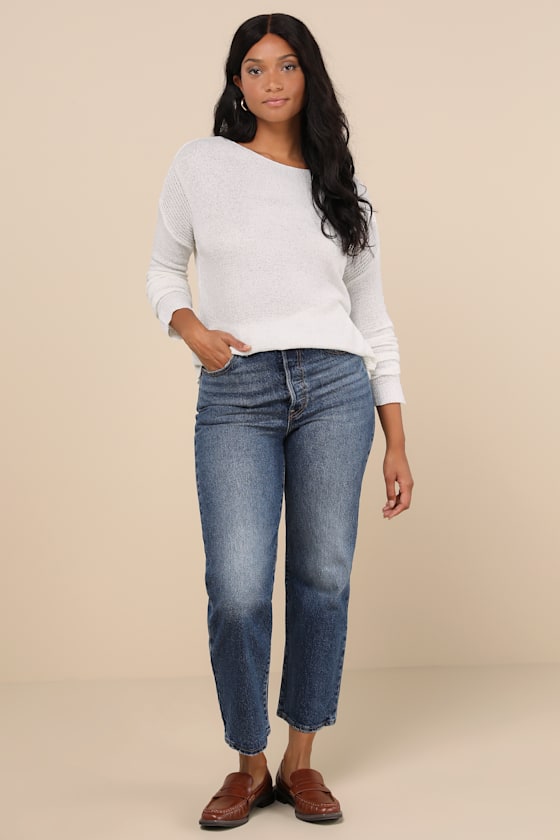 Positive Affirmations Ivory Loose Knit Sweater