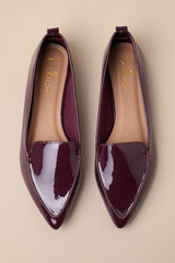 Emmy Bordeaux Patent Pointed Loafers