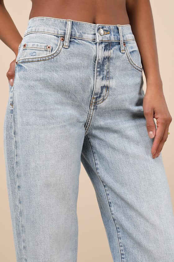 1999 Light Wash Denim Baggy High-Rise Jeans