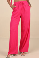 Irida Hot Pink Drawstring Pants
