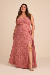 Garden of Romance Rusty Rose Burnout Maxi Dress