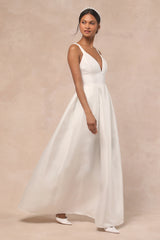 Ready For Romance Ivory Sleeveless Maxi Dress With Pockets