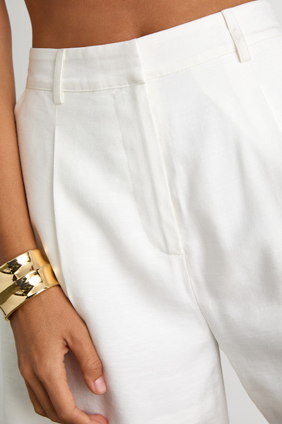 Cahira White High-Rise Shorts
