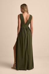 Heavenly Hues Olive Maxi Dress
