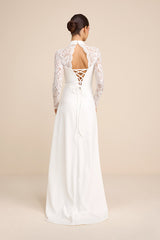Keeley Lace Mock Neck Long Sleeve Maxi Dress