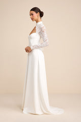 Keeley Lace Mock Neck Long Sleeve Maxi Dress