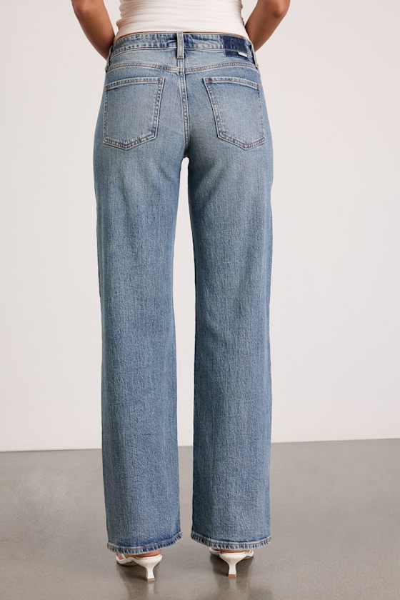 Keeper Medium Wash Low-Rise Straight Jeans