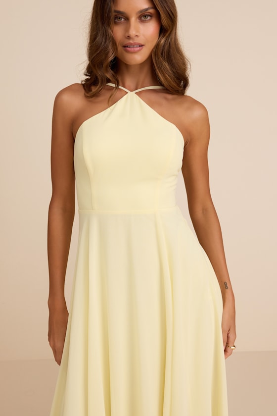 Absolutely Breathtaking Light Yellow Maxi Dress