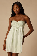 Clarissa Light Mint Tie-Back Mini Dress