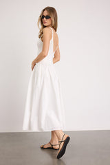 Tyler White Twisted Strap Midi Dress