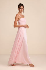 Mitzie Blush Pink Embroidered Maxi Dress
