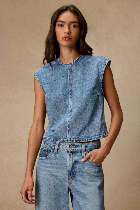 Denim Medium Wash Tee