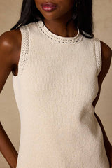 Hollis Ivory Sweater Knit Tank Top