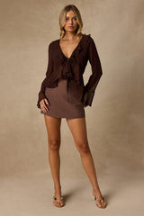 Jordan Brown High-Rise Mini Skirt
