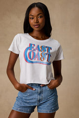 East Coast White Short Sleeve Graphic Tee