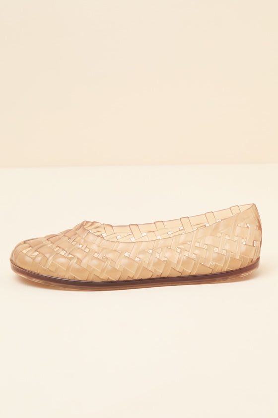 Possession Ballerina Beige Jelly Flats