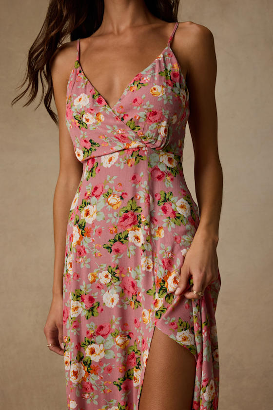 Everlasting Bliss Blush Floral Print Maxi Dress