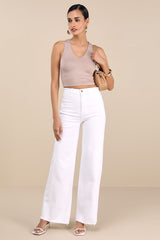 Feel Like Dancing Taupe Crop Top