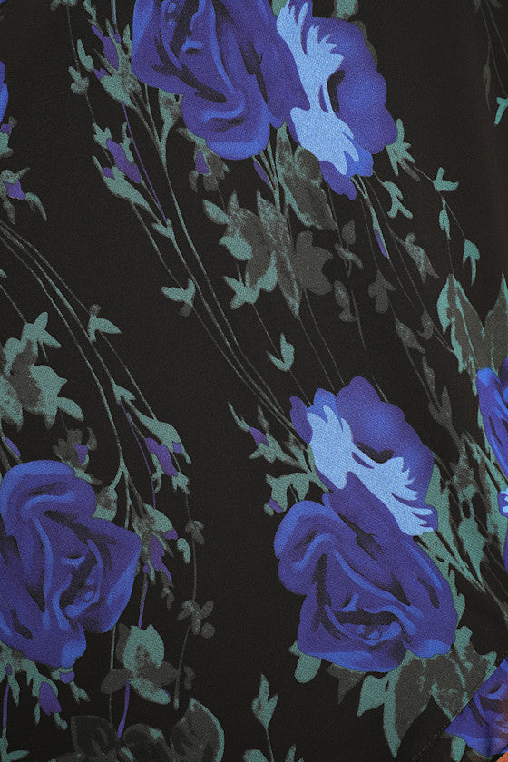 Elegant Entrance Black Floral Print Halter Maxi Dress